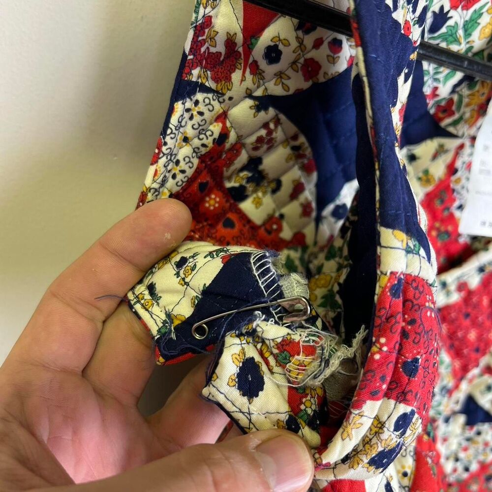 Vintage Nancy Bee Patchwork Pinafore Antique Quil… - image 4